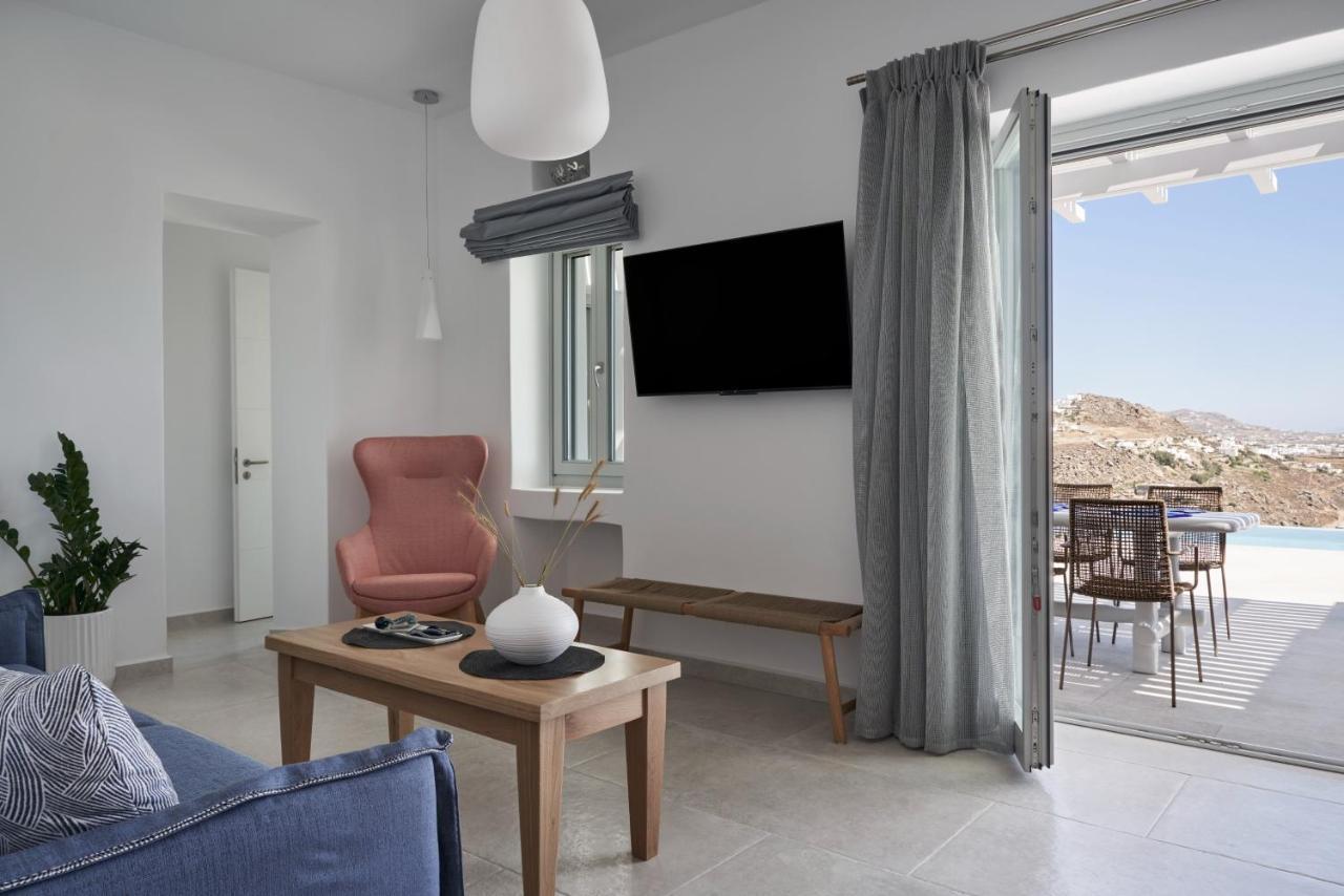 Annez Villa With Private Pool Panoramic Sea View Mykonos Town エクステリア 写真