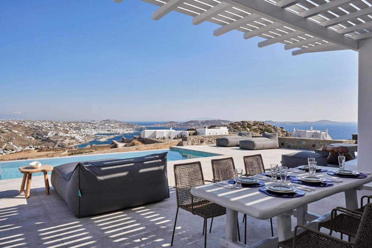 Annez Villa With Private Pool Panoramic Sea View Mykonos Town エクステリア 写真
